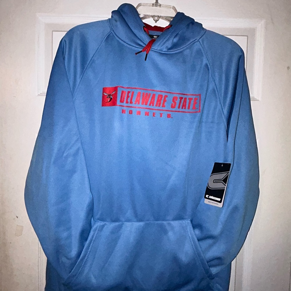 🐝🏀 Delaware State University Hornets Marquee Polyester Hoodie ⚾️🐝